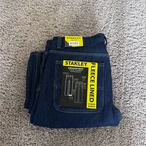 Stanley Men's Dark Blue Fleece-Lined Jeans